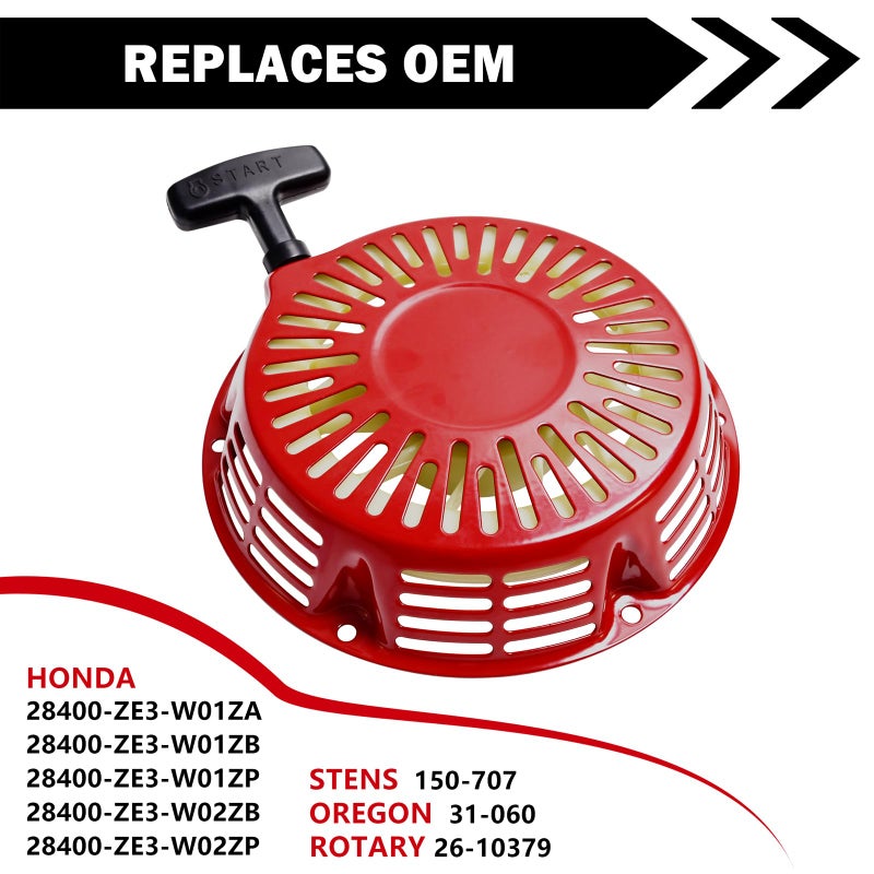 Sutmorly Recoil Starter Replacement for Honda Gx340 Gx390 11hp 13hp 28400-ZE3-W01ZA Oregon 31-060 Rotary 26-10379 - Image 3